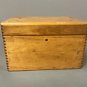 Antique Hand Made Wood Box Storage Dovetail Corner