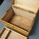Antique Hand Made Wood Box Storage Dovetail Corner