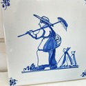 Blue White Delft Tile Gilliot & Cie Belgium Made F