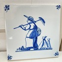 Blue White Delft Tile Gilliot & Cie Belgium Made F