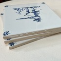 Delft Tile Historical Male Figure w Rifle Blue Whi
