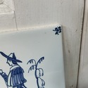 Blue White Delft Tile Historical Male Walking Stic