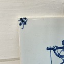 Delt Tile Blue White Historical Female Water Pails