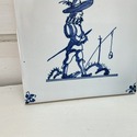 Delft Tile Historical Male Figure Blue White Gilli