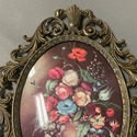 Made in Italy Bronze Metal Picture Frame Oval Bubb