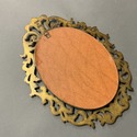 Made in Italy Bronze Metal Picture Frame Oval Bubb