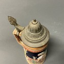 German Stein Gerz Gerzit Pewter Lid Flirting Coupl
