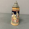 German Stein Gerz Gerzit Pewter Lid Flirting Coupl