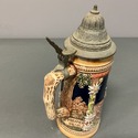 German Stein Gerz Gerzit Pewter Lid Flirting Coupl