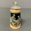 German Thewalt Beer Stein Blue w Relief Pastoral S