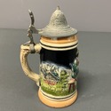 German Thewalt Beer Stein Blue w Relief Pastoral S