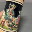 German Thewalt Beer Stein Blue w Relief Pastoral S