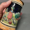 German Thewalt Beer Stein Blue w Relief Pastoral S