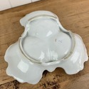 3 Section Serving Dish White Gold Roses Gold Handl