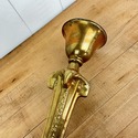 Vintage Brass Taper Candlestick Holder Rams Head F