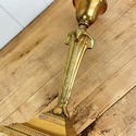 Vintage Brass Taper Candlestick Holder Rams Head F