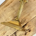 Vintage Brass Taper Candlestick Holder Rams Head F