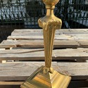 Vintage Brass Taper Candlestick Holder Rams Head F