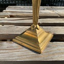 Vintage Brass Taper Candlestick Holder Rams Head F