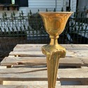 Vintage Brass Taper Candlestick Holder Rams Head F