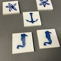 Italian Coastal Blue White Earthenware Tiles Medit