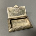 Vintage White Metal Betal Nut Box Cigarette Callin
