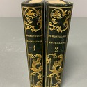 Set Antique Leather Bound Books Saint Clair Gold G