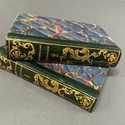 Set Antique Leather Bound Books Saint Clair Gold G