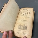 Antique Italian Religious Prayer Book Leather Boun