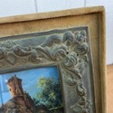 Antique Oil Painting on Copper Signed Bronze Velve