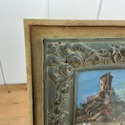 Antique Oil Painting on Copper Signed Bronze Velve