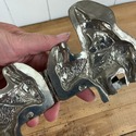 Antique 2 Part Metal Chocolate Mold St. Nicholas F