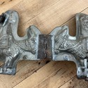 Antique 2 Part Metal Chocolate Mold St. Nicholas F