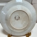 Antique Brown Transferware Soup Bowl Italy Castle 