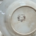 Antique Brown Transferware Soup Bowl Italy Castle 