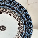 Antique Dinner Plate Brown Blue Transferware R. Pi