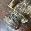 Antique Heavy Glass Inkwell 800 Sterling Silver Ma
