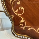 Italian Inlaid Marquetry Gallery Tray Bronze Trim 