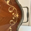 Italian Inlaid Marquetry Gallery Tray Bronze Trim 