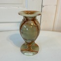 Onyx Stone Vase Hand Carved Natural Green Brown Ba