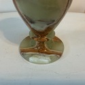 Onyx Stone Vase Hand Carved Natural Green Brown Ba