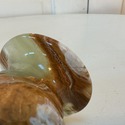 Onyx Stone Vase Hand Carved Natural Green Brown Ba