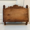 Antique Shaving Wall Mirror w Storage Cubby Shelf 
