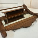 Antique Shaving Wall Mirror w Storage Cubby Shelf 