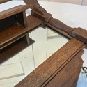 Antique Shaving Wall Mirror w Storage Cubby Shelf 