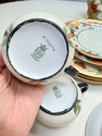 Red Gold Poppies Teacups Saucers Plates Pitcher Se