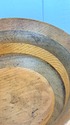 Vintage Wood Bowl Two Tone Hand Turn Striped MCM L