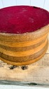 Vintage Wood Bowl Two Tone Hand Turn Striped MCM L