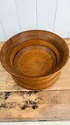 Vintage Wood Bowl Two Tone Hand Turn Striped MCM L