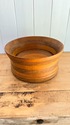 Vintage Wood Bowl Two Tone Hand Turn Striped MCM L